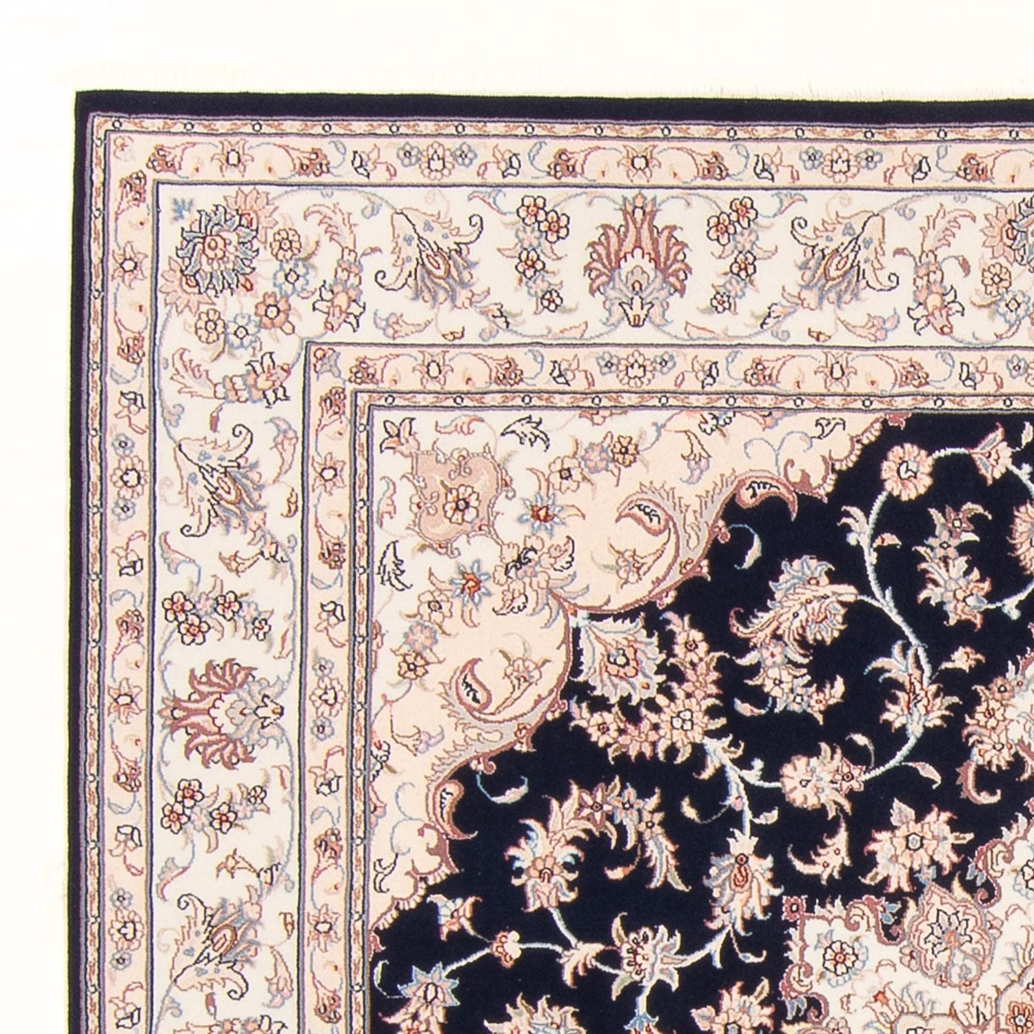 Tappeto Persero - Tabriz - Reale - 220 x 198 cm - blu scuro