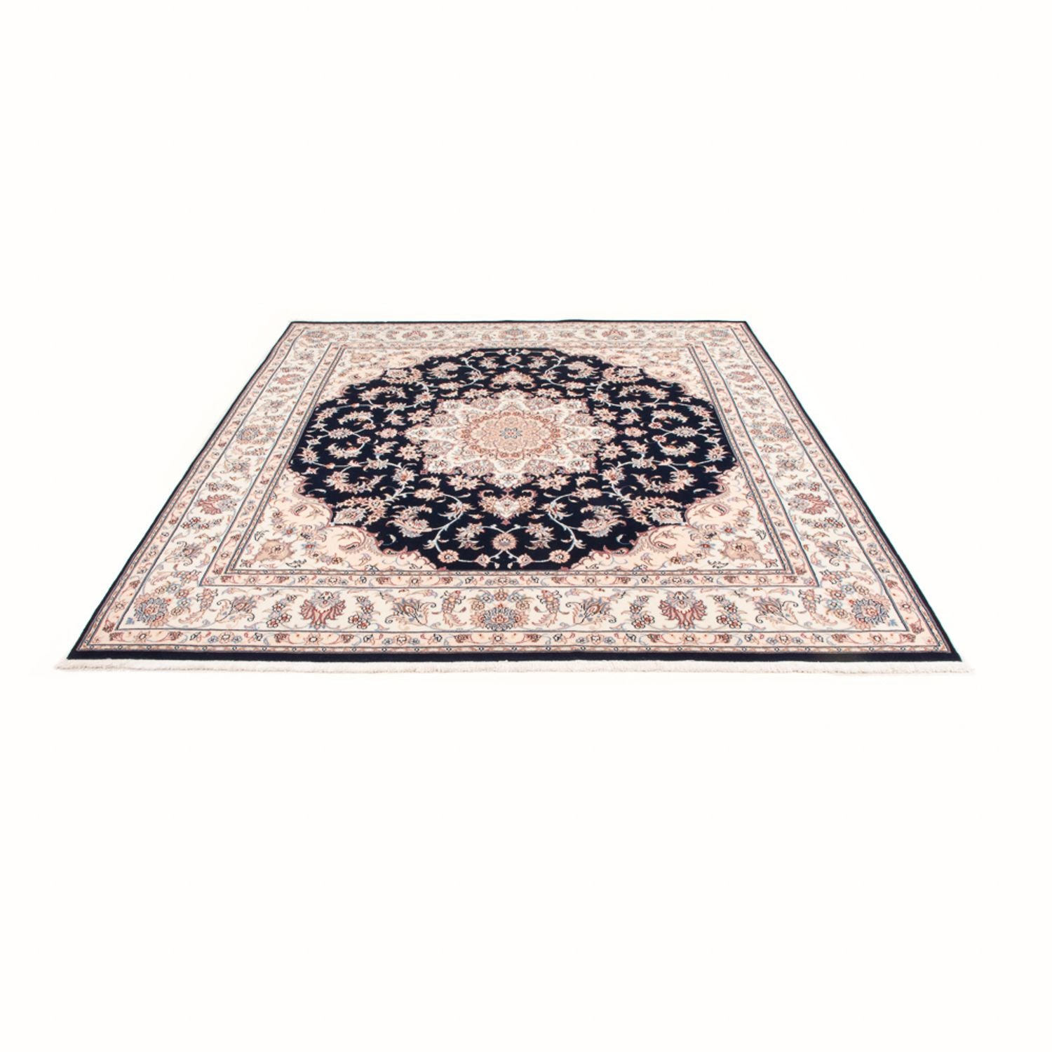 Tappeto Persero - Tabriz - Reale - 220 x 198 cm - blu scuro