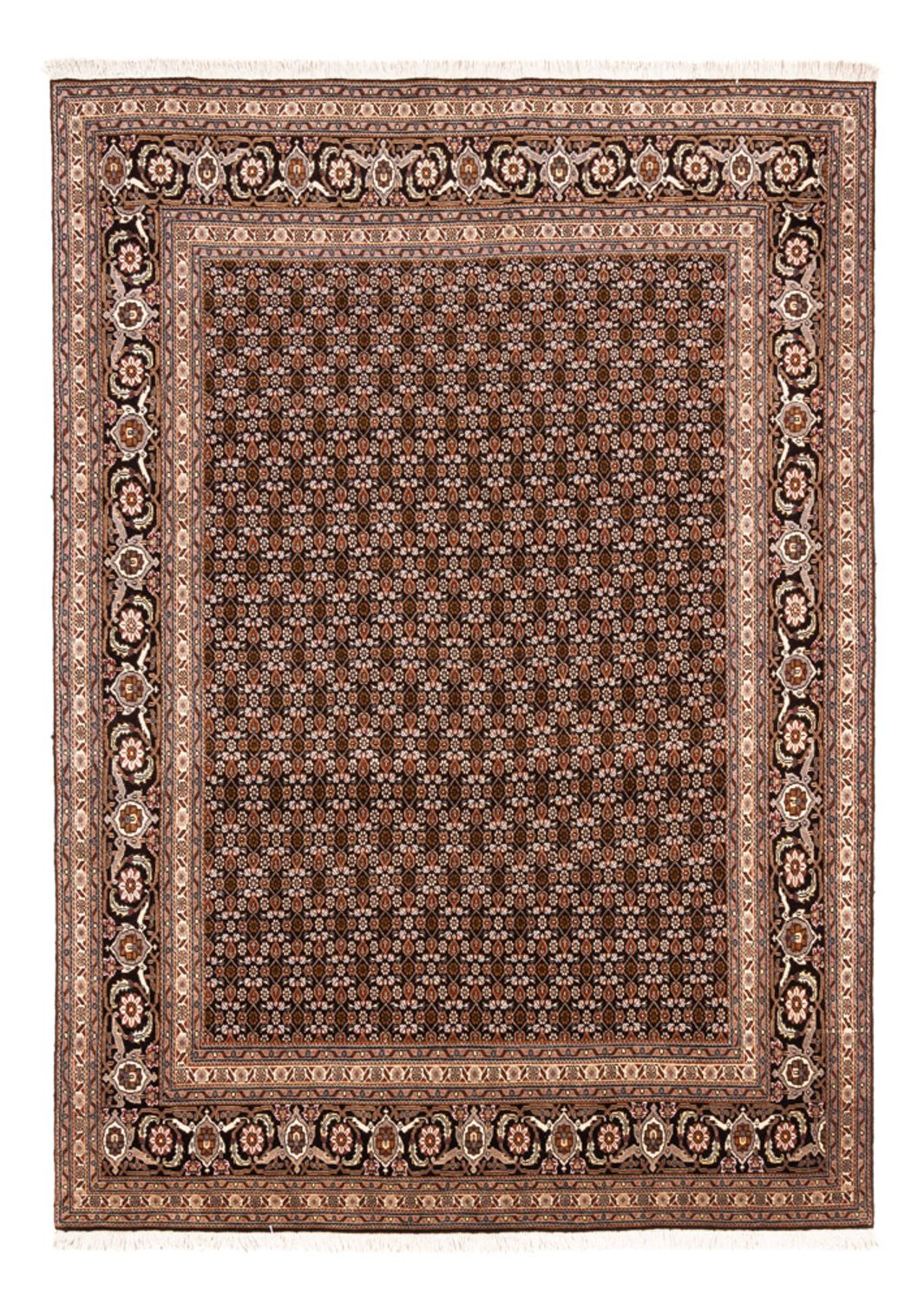 Tappeto Persero - Tabriz - Reale - 237 x 178 cm - blu scuro
