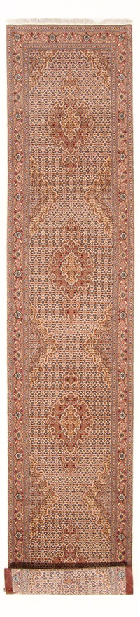 Tappeto corsia Tappeto Persero - Tabriz - Reale - 400 x 78 cm - beige