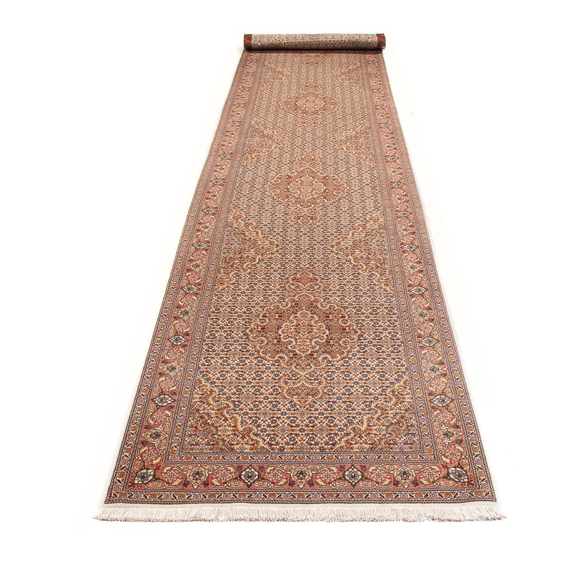 Tappeto corsia Tappeto Persero - Tabriz - Reale - 400 x 78 cm - beige