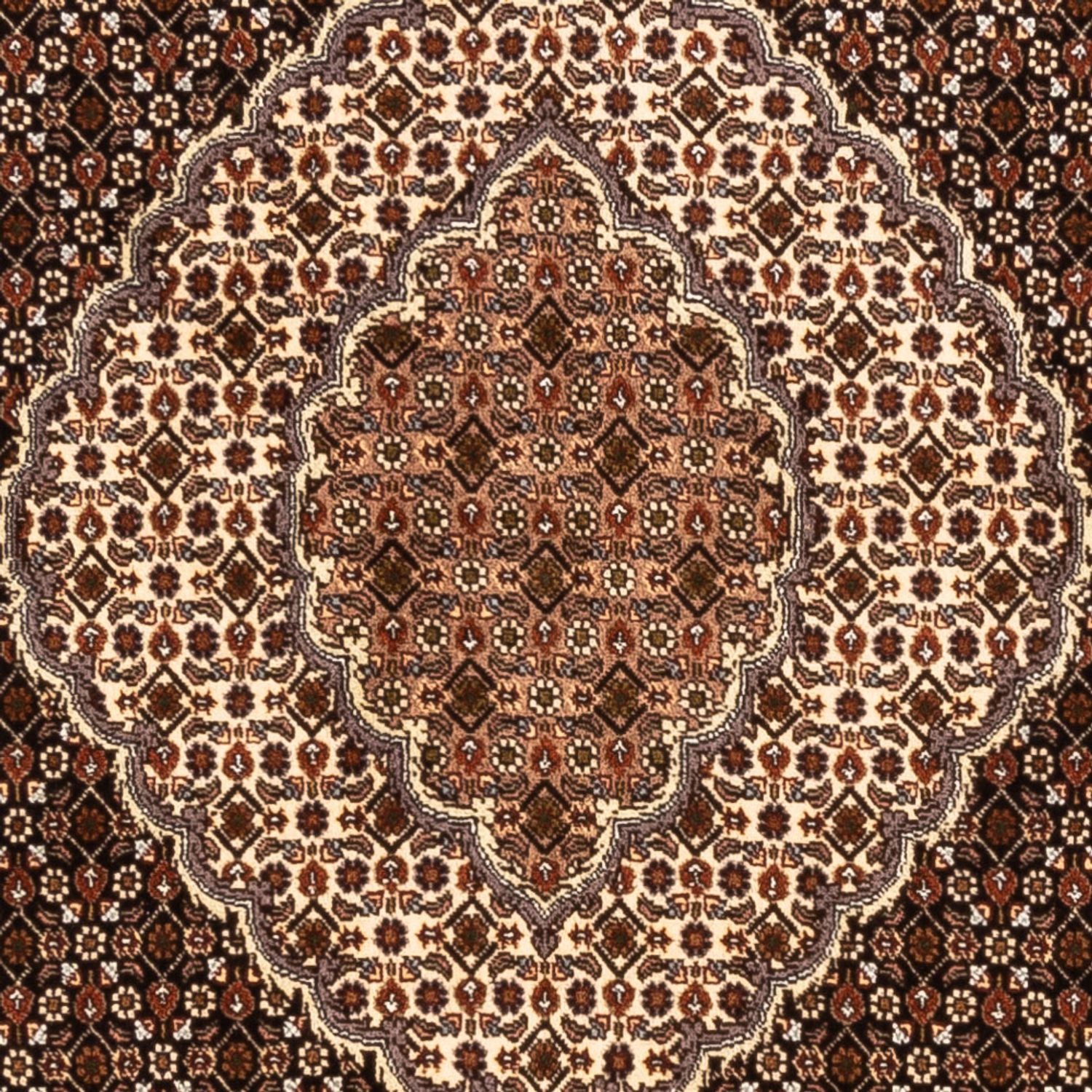 Tappeto Persero - Tabriz - Reale quadrato  - 203 x 198 cm - beige scuro