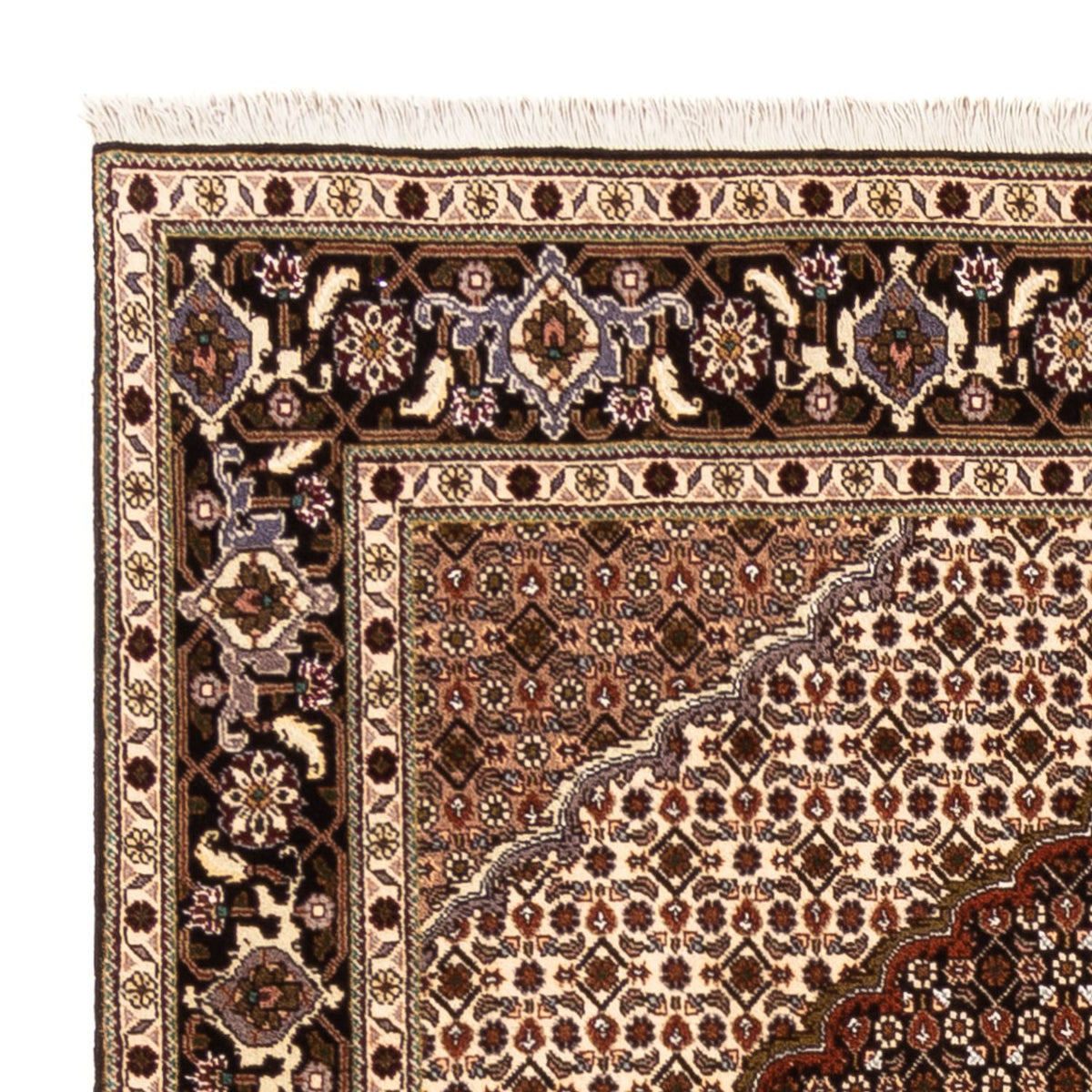 Tappeto Persero - Tabriz - Reale quadrato  - 203 x 198 cm - beige scuro