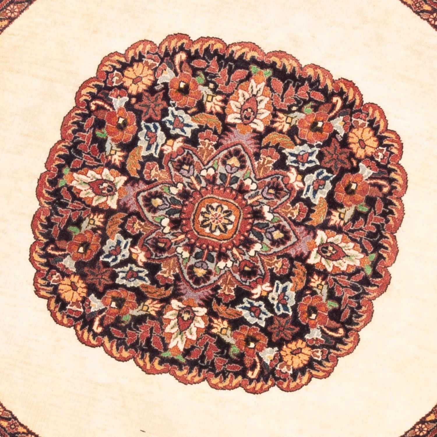 Tappeto Persero - Bidjar rotondo  - 100 x 100 cm - crema