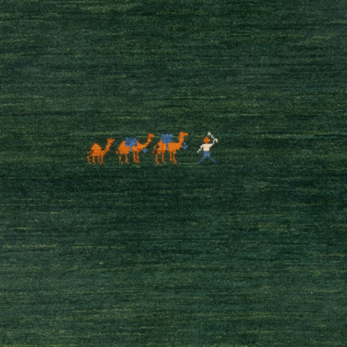 Tappeto Gabbeh - Persero - 151 x 104 cm - verde scuro