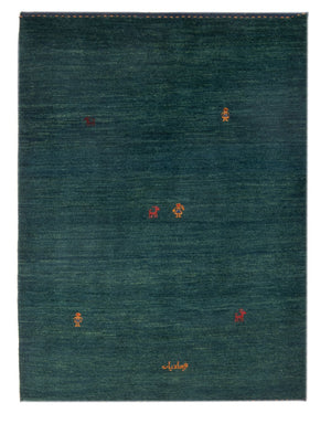 Tappeto Gabbeh - Persero - 160 x 104 cm - blu petrolio