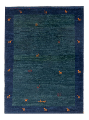 Tappeto Gabbeh - Persero - 139 x 100 cm - blu petrolio
