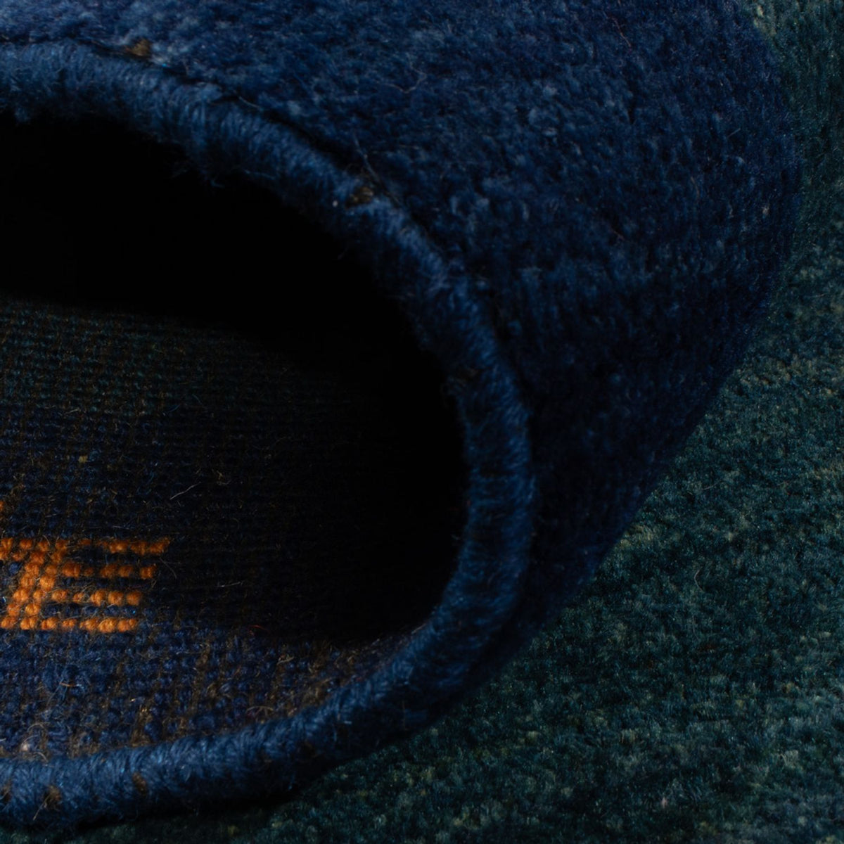 Tappeto Gabbeh - Persero - 139 x 100 cm - blu petrolio