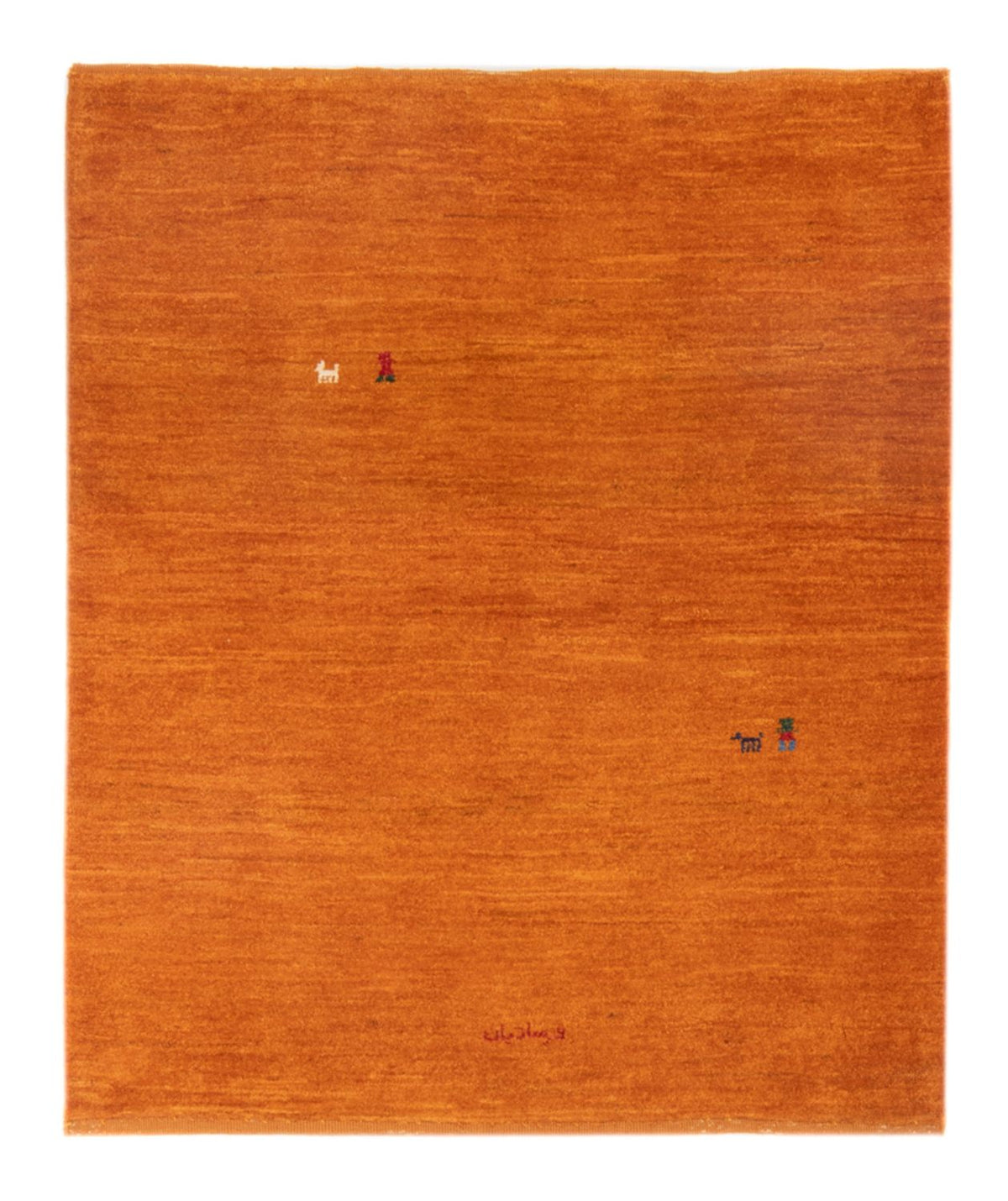 Tappeto Gabbeh - Persero - 128 x 100 cm - arancione