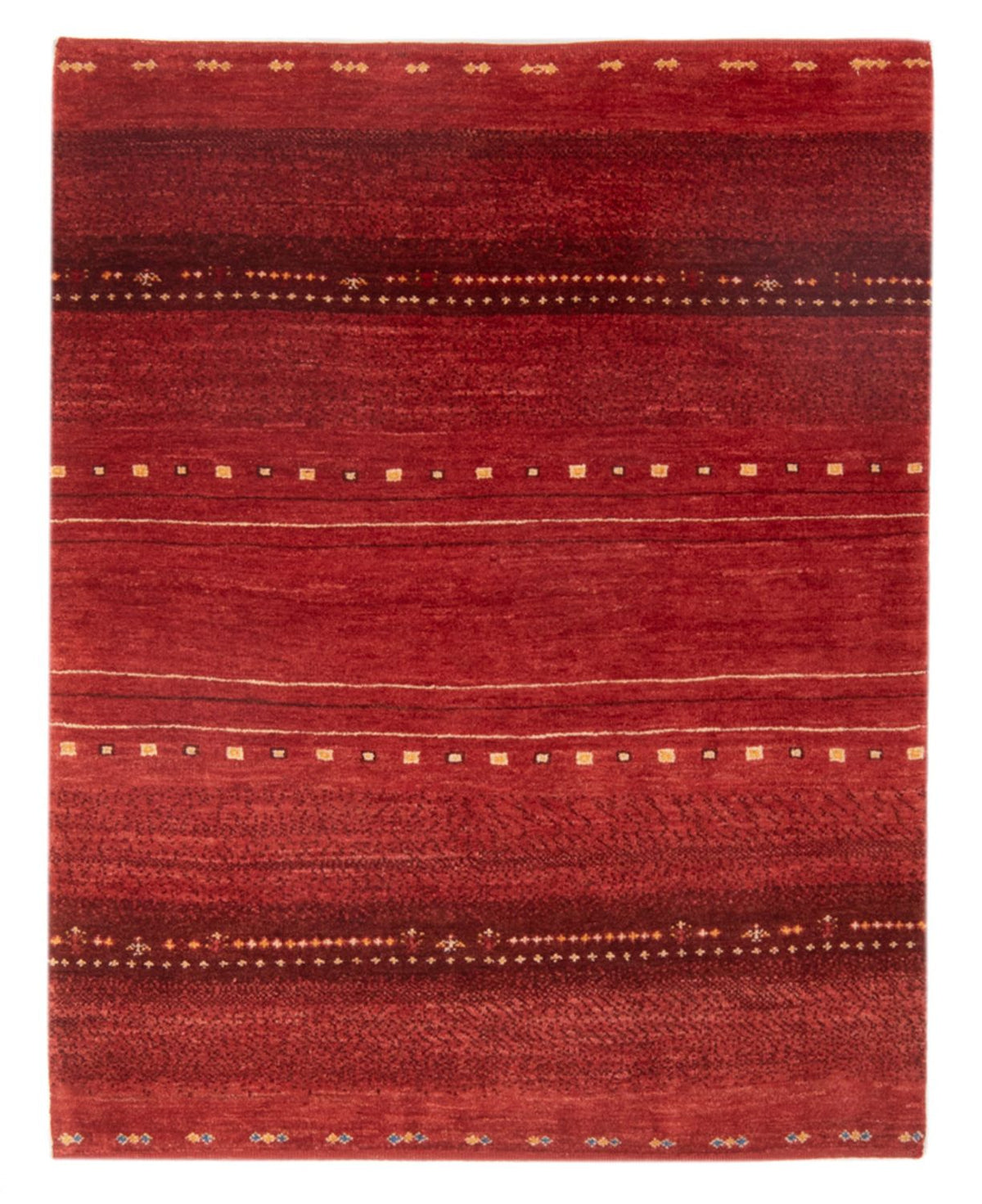 Tappeto Gabbeh - Persero - 140 x 102 cm - rosso scuro