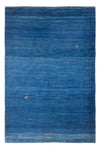 Gabbeh persiano Tappeto 122x184cm - Perserteppich Wollteppich - Rettangolo / Blu mare / 122 x 184 cm Rettangolo