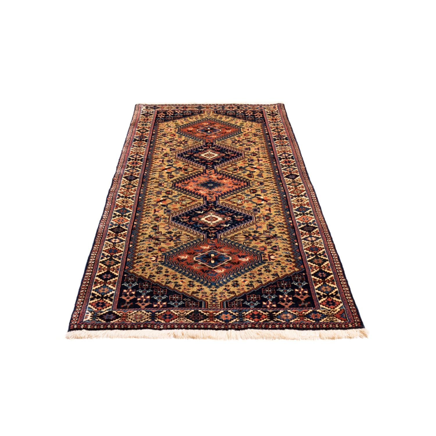 Tappeto corsia Tappeto Gabbeh - Persero - 220 x 76 cm - sabbia