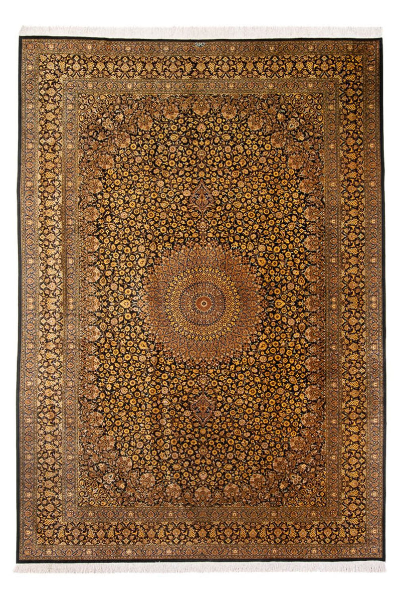 Tappeto di seta - Ghom seta - Premio - 353 x 242 cm - nero
