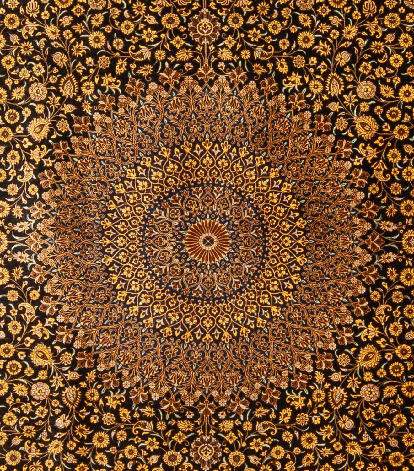 Tappeto di seta - Ghom seta - Premio - 353 x 242 cm - nero