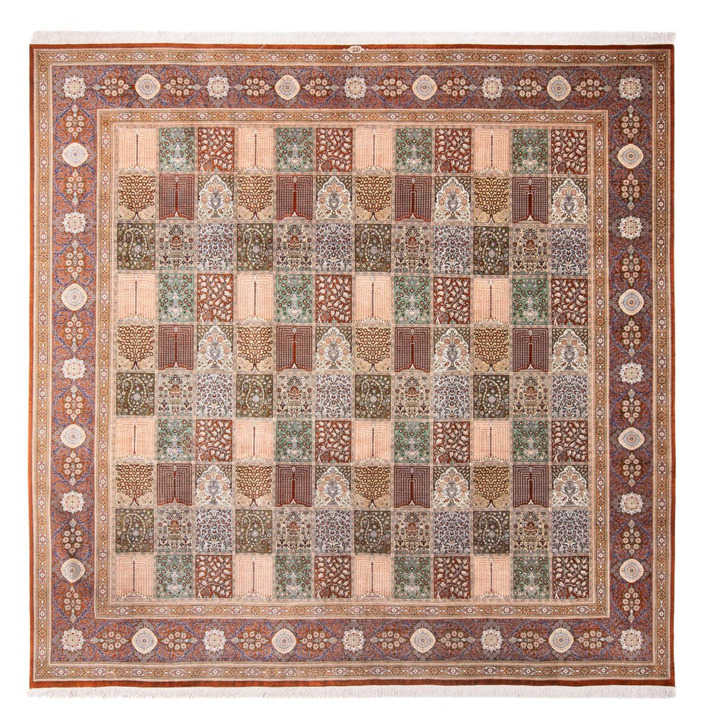 Tappeto di seta - Ghom seta - Premio quadrato  - 302 x 297 cm - multicolore