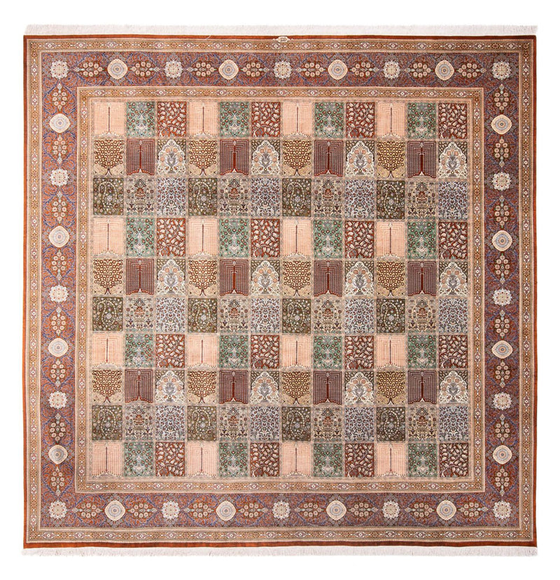 Tappeto di seta - Ghom seta - Premio quadrato  - 302 x 297 cm - multicolore
