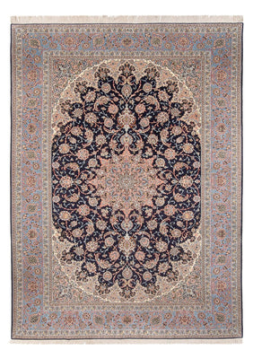 Tappeto Persero - Isfahan - Premio - 355 x 248 cm - blu scuro