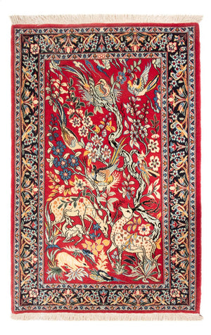 Tappeto Persero - Isfahan - Premio - 110 x 74 cm - rosso