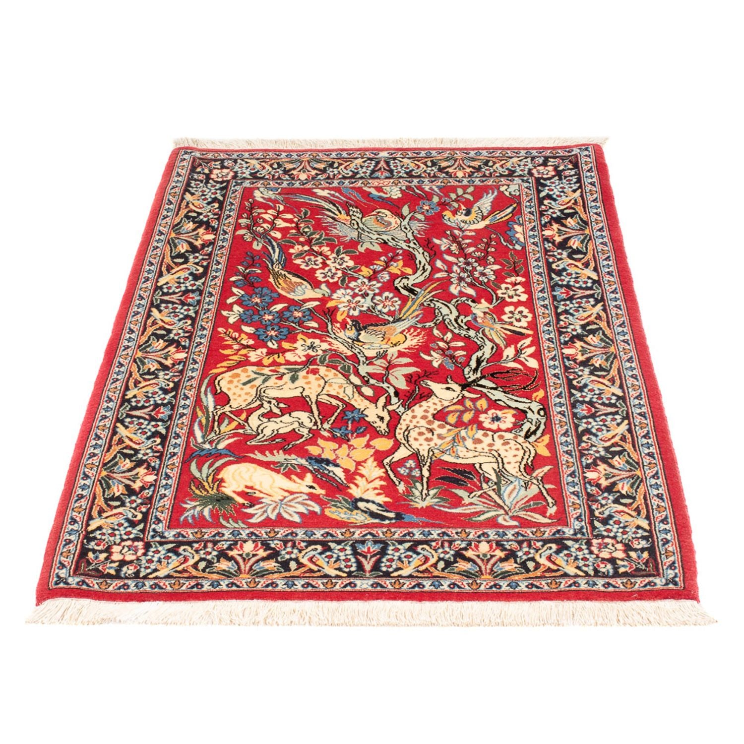 Tappeto Persero - Isfahan - Premio - 110 x 74 cm - rosso