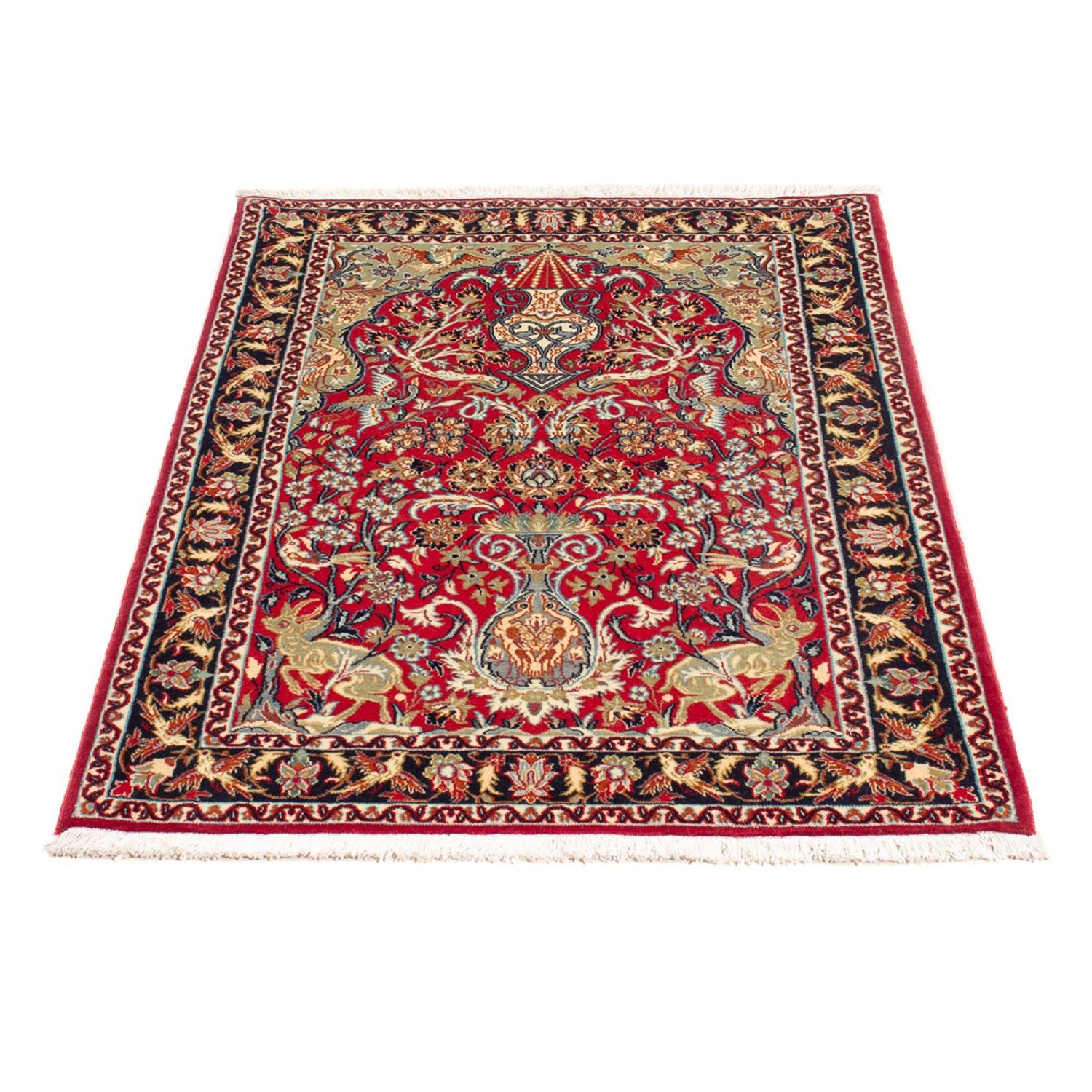 Tappeto Persero - Isfahan - Premio - 105 x 77 cm - rosso