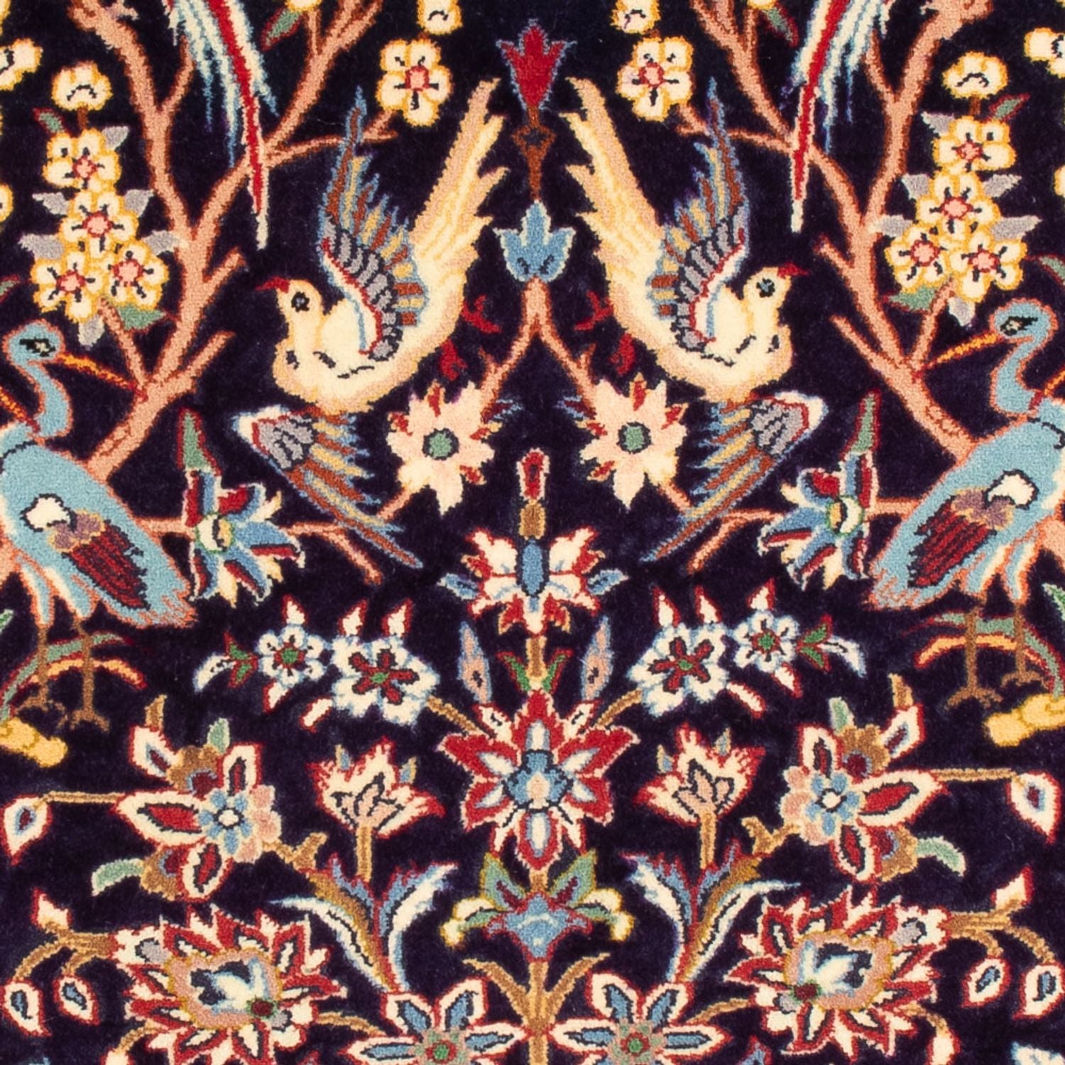 Tappeto Persero - Isfahan - Premio - 106 x 72 cm - blu scuro