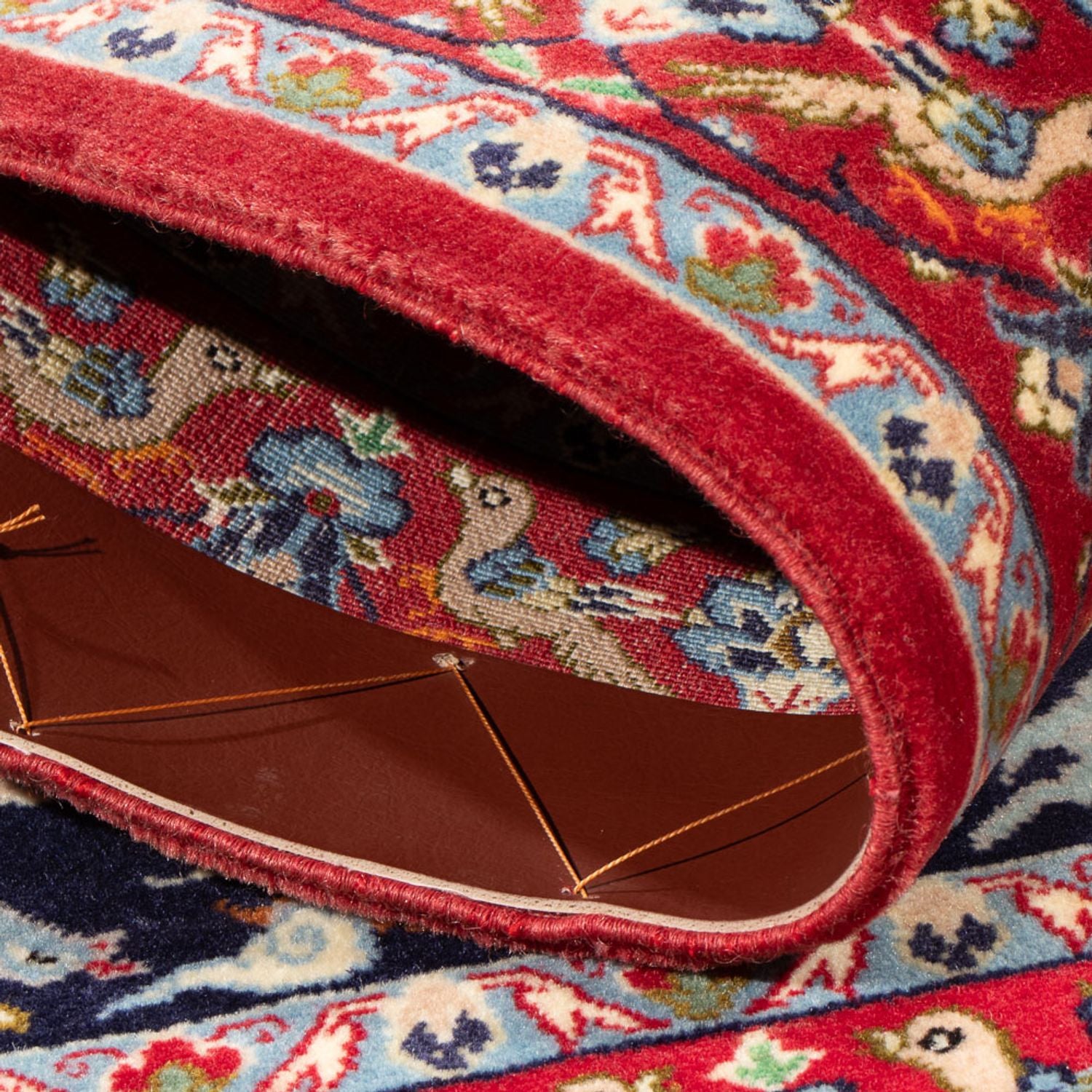 Tappeto Persero - Isfahan - Premio - 106 x 72 cm - blu scuro