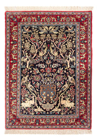 Tappeto Persero - Isfahan - Premio - 98 x 70 cm - blu scuro