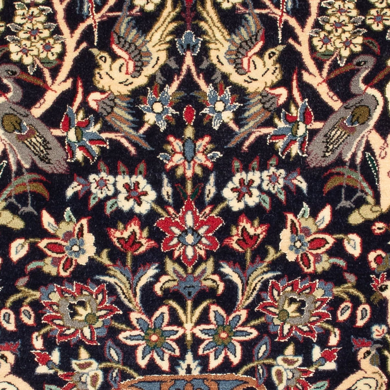 Tappeto Persero - Isfahan - Premio - 98 x 70 cm - blu scuro