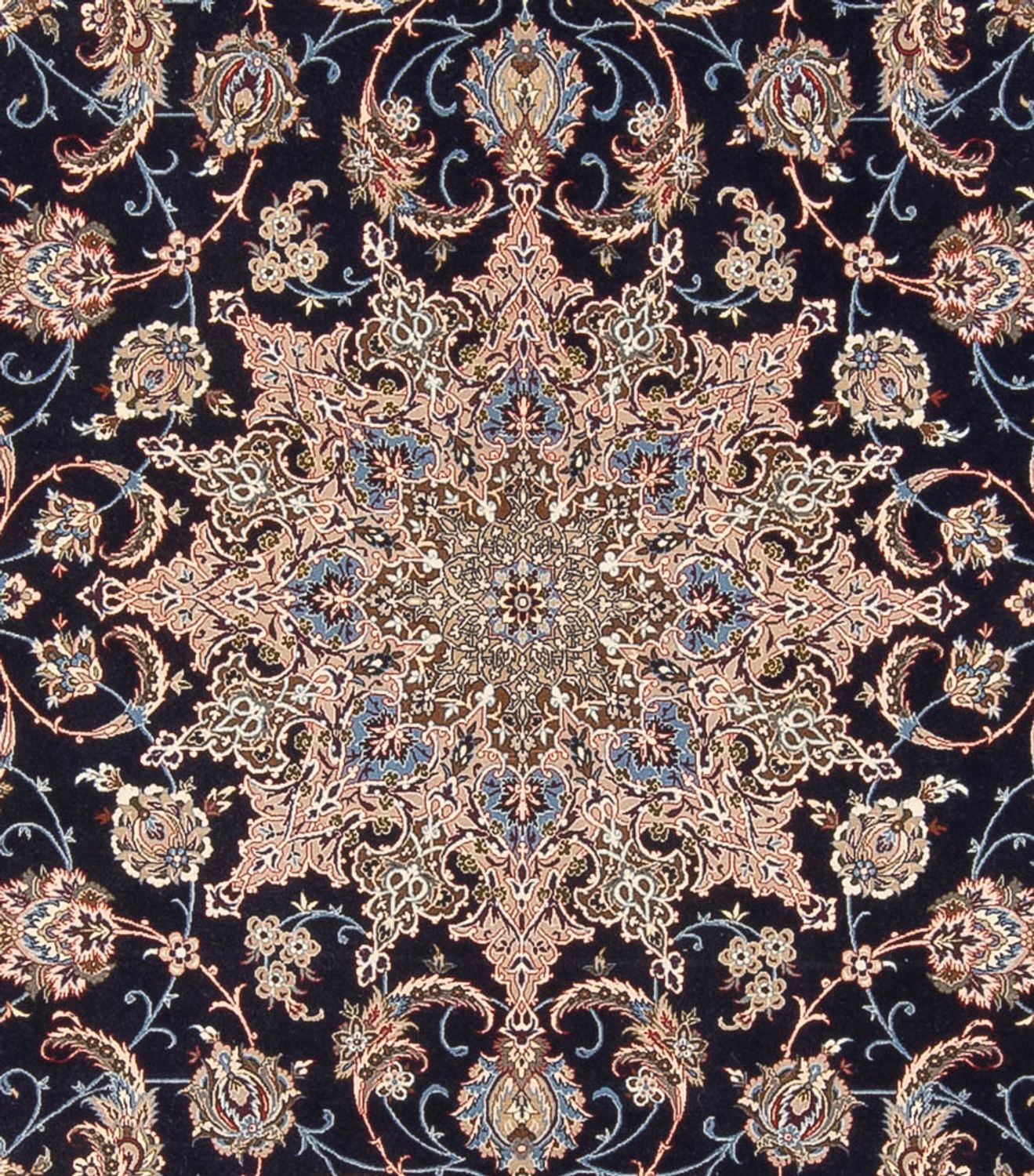 Tappeto Persero - Isfahan - Premio - 355 x 255 cm - blu scuro