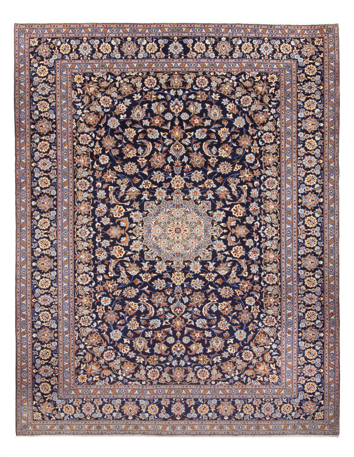 Tappeto Persero - Keshan - 395 x 292 cm - blu scuro