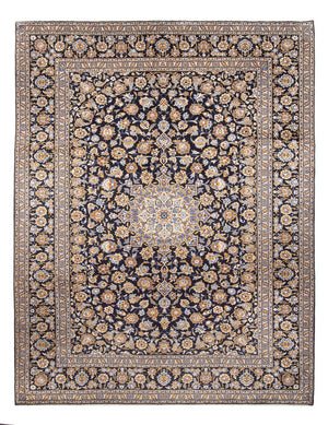 Tappeto Persero - Keshan - 390 x 295 cm - blu scuro
