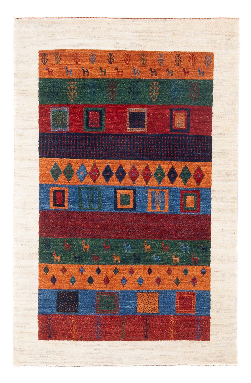 Tappeto Gabbeh - Loribaft Persero - 129 x 83 cm - multicolore