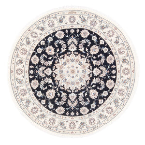 Tappeto Persero - Nain - Premio rotondo  - 105 x 104 cm - blu scuro