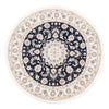 Nain - 6La Tappeto 105x111cm - Tappeto persiano - Rotondo / Blu scuro / 105 x 111 cm Rotondo