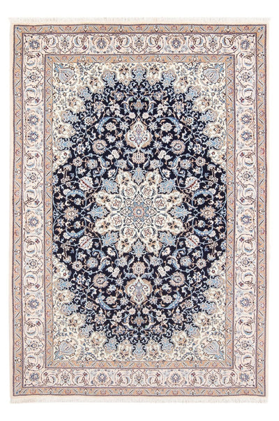 Nain - 6La Tappeto 130x198cm - Tappeto persiano - blu scuro