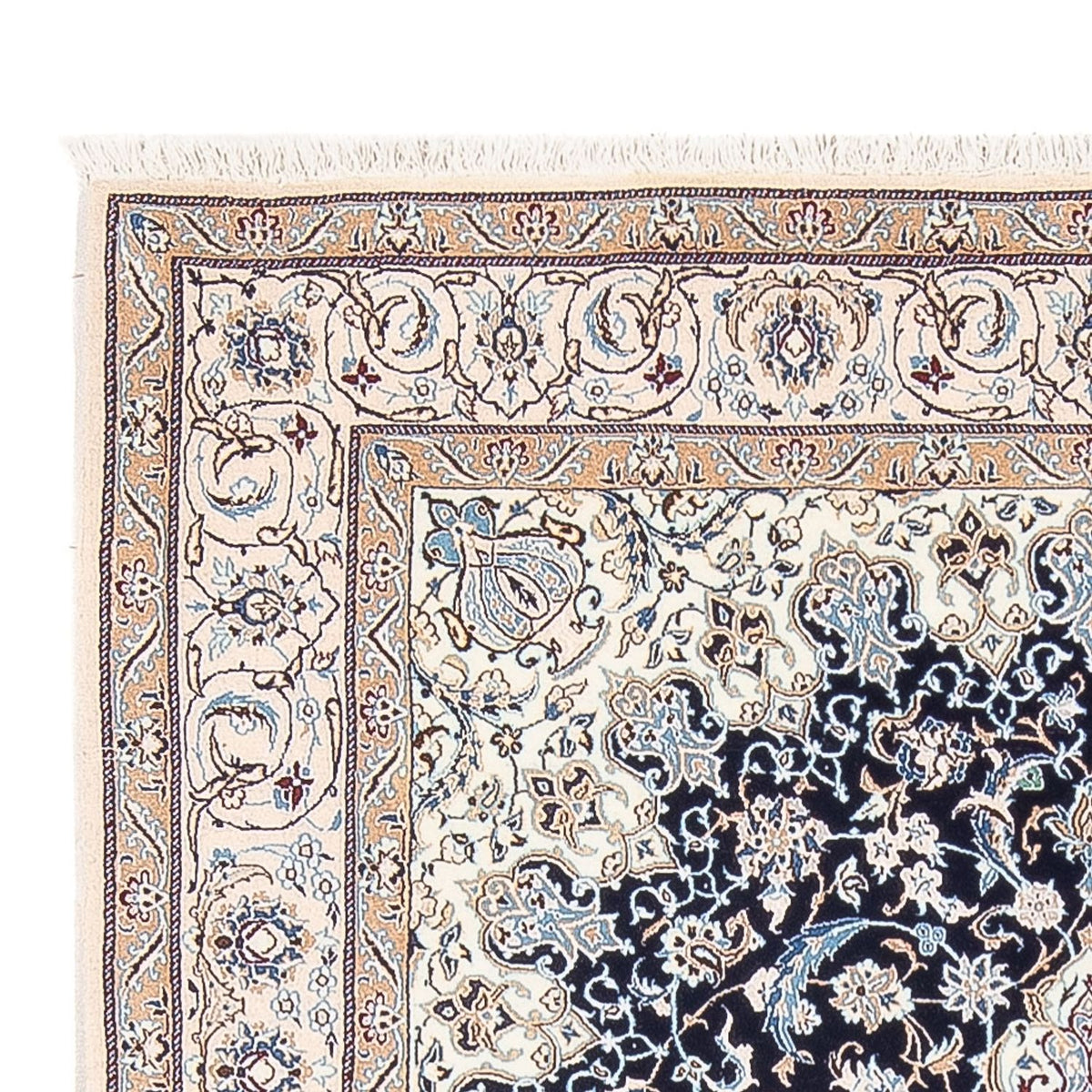 Nain - 6La Tappeto 130x198cm - Tappeto persiano - blu scuro