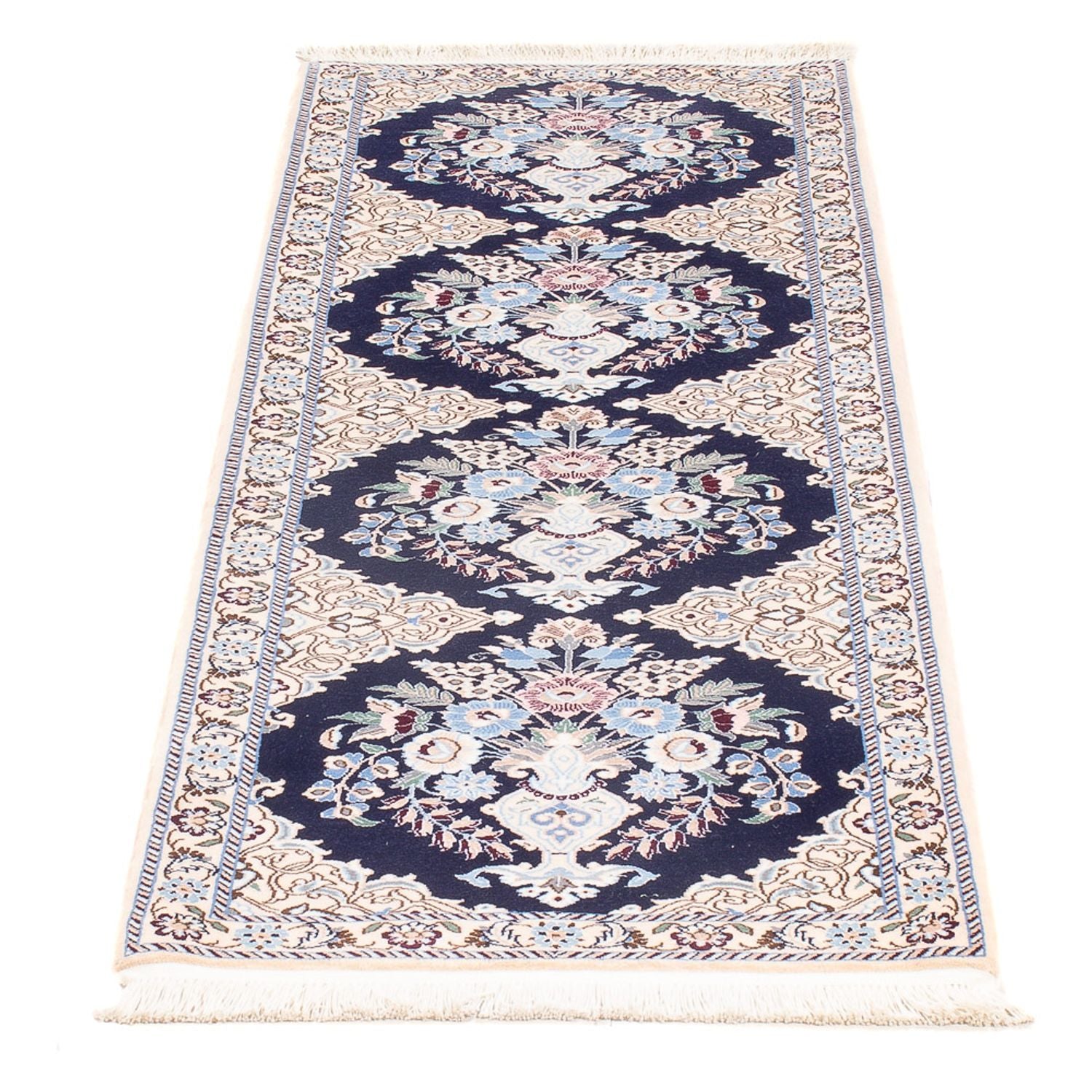 Tappeto corsia Tappeto Persero - Nain - Premio - 156 x 50 cm - blu scuro