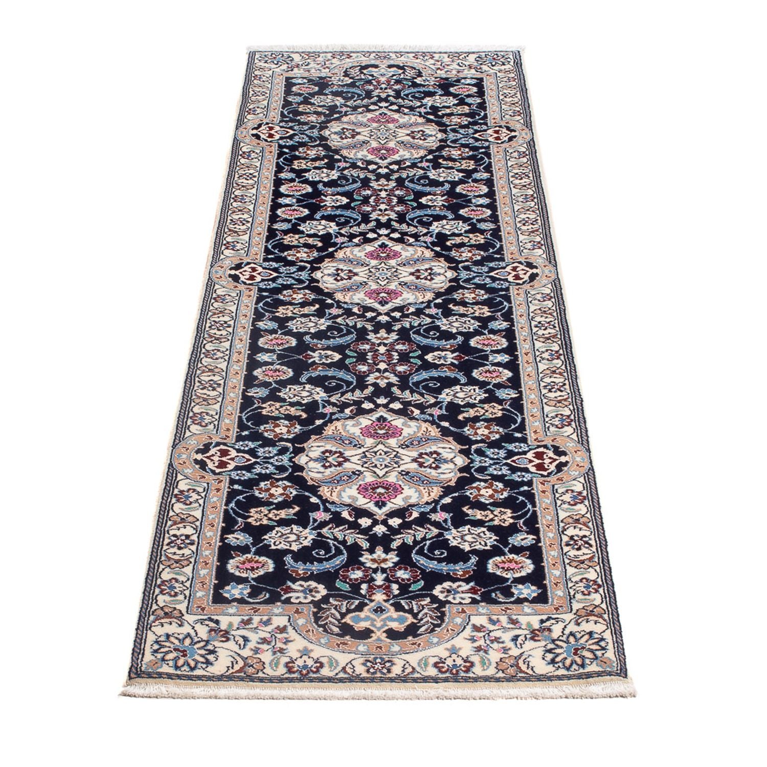 Tappeto corsia Tappeto Persero - Nain - Premio - 196 x 50 cm - blu scuro