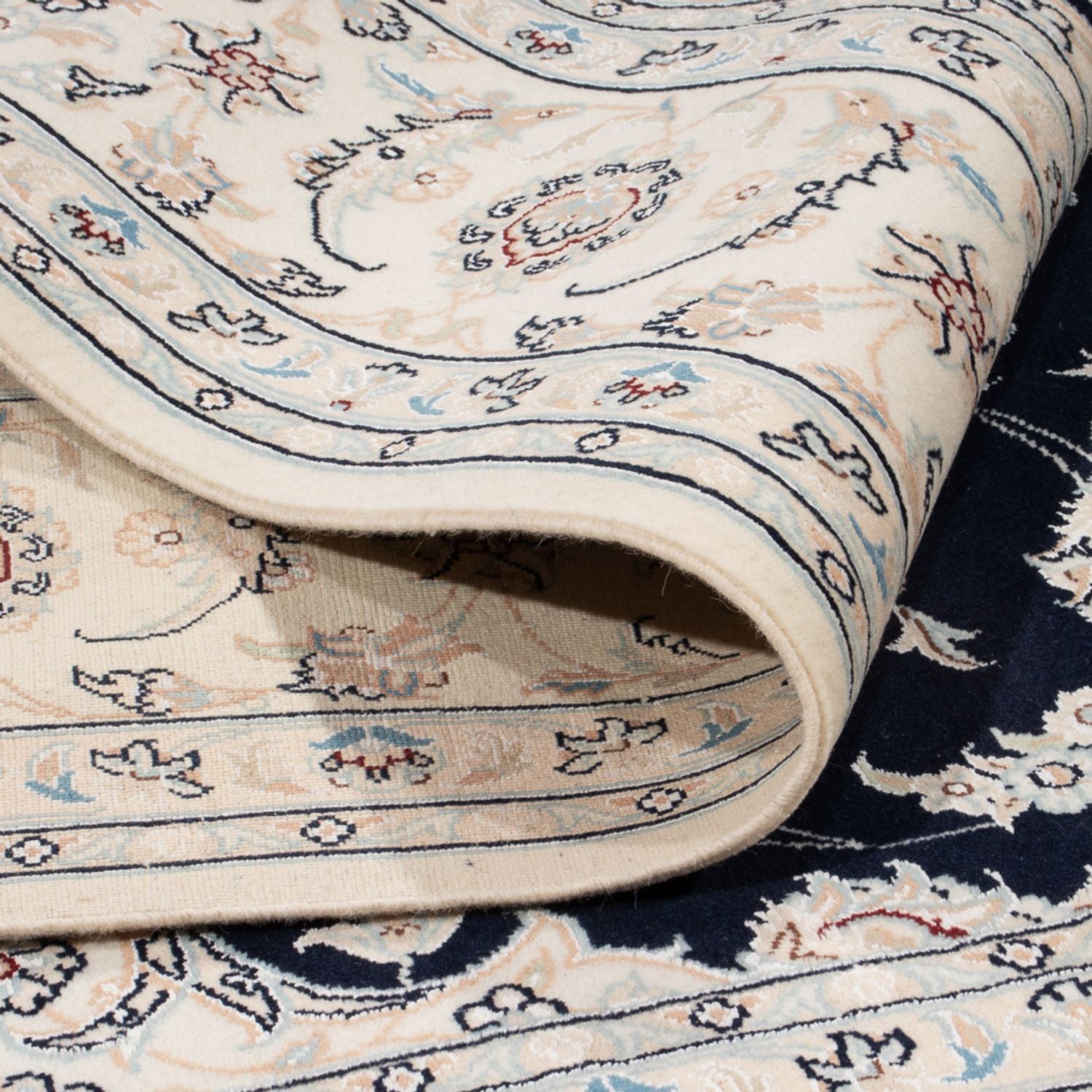 Tappeto Persero - Nain - 261 x 223 cm - blu scuro