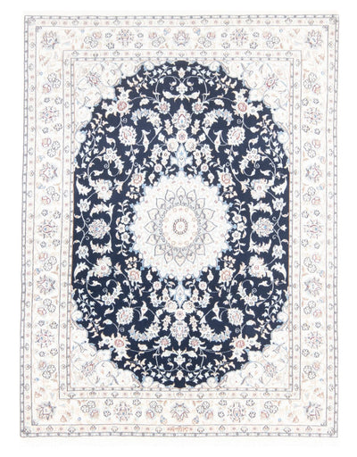 Nain - 9La Tappeto 147x196cm - Tappeto persiano - blu scuro