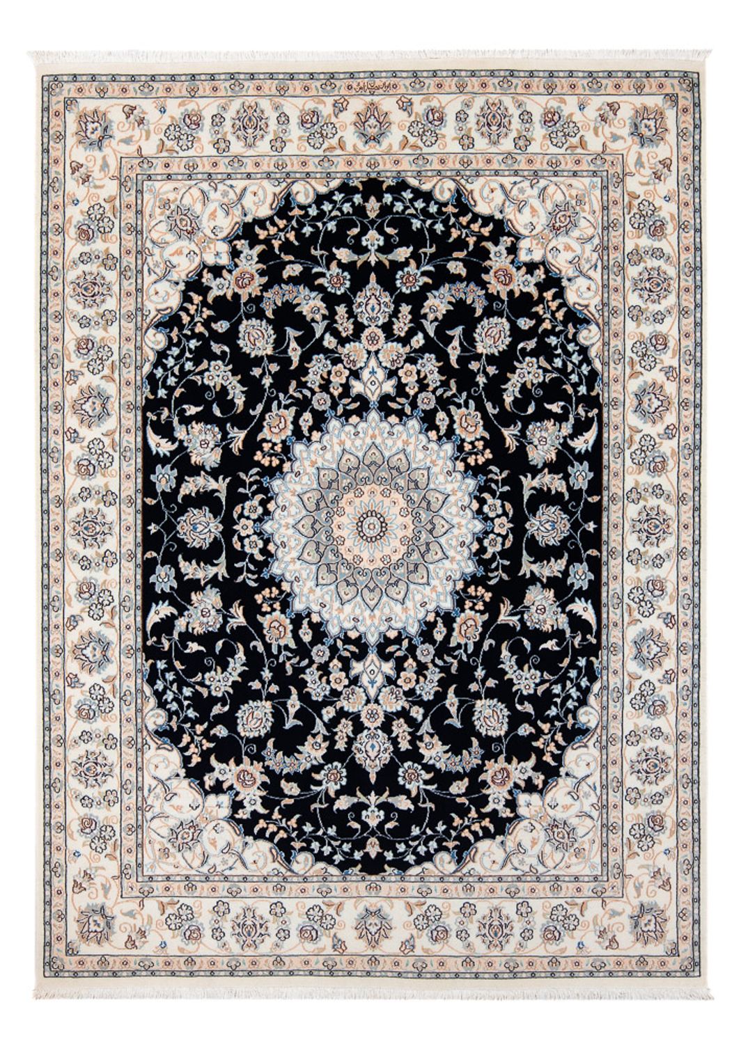 Tappeto Persero - Nain - Premio - 204 x 149 cm - blu scuro