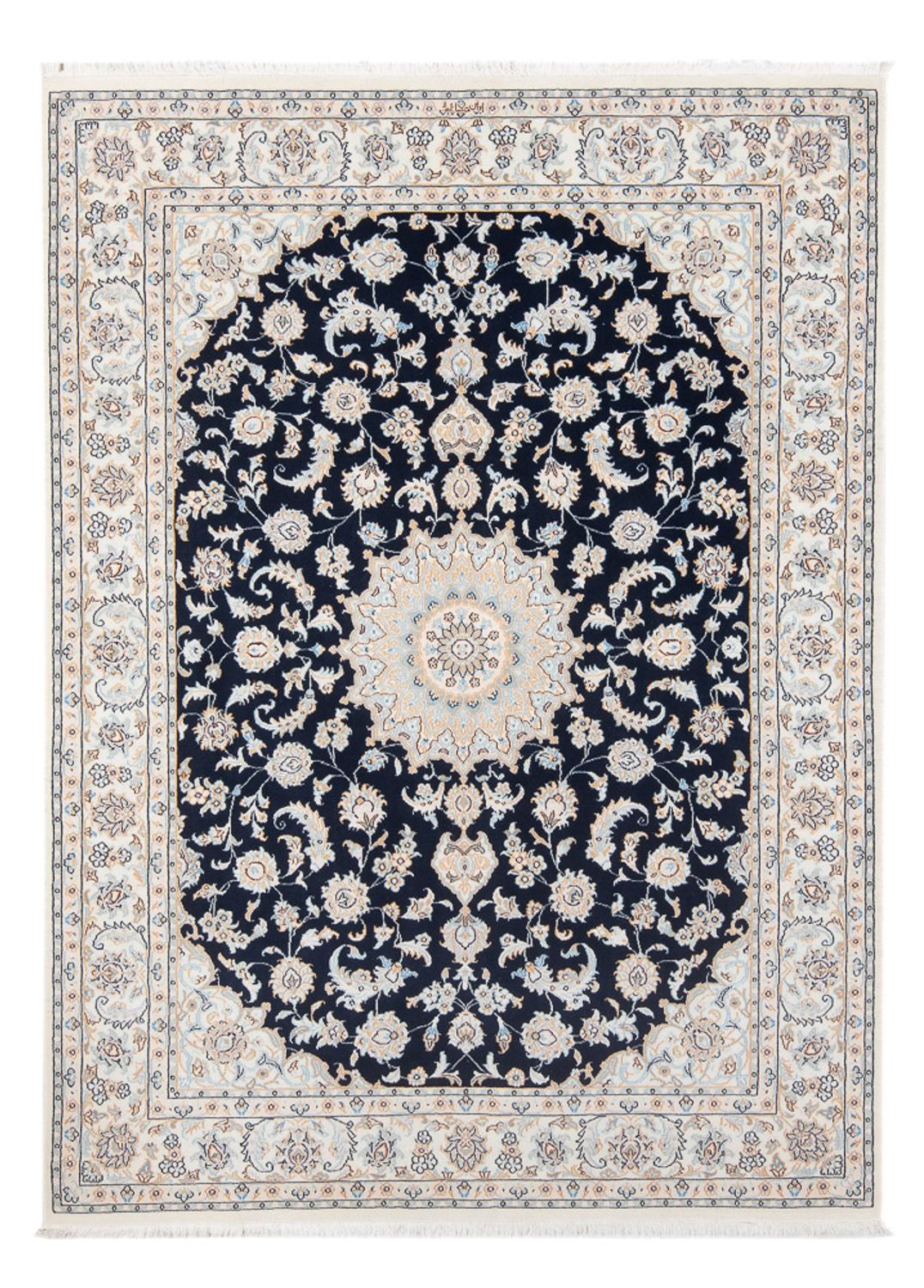 Tappeto Persero - Nain - Premio - 205 x 148 cm - blu scuro