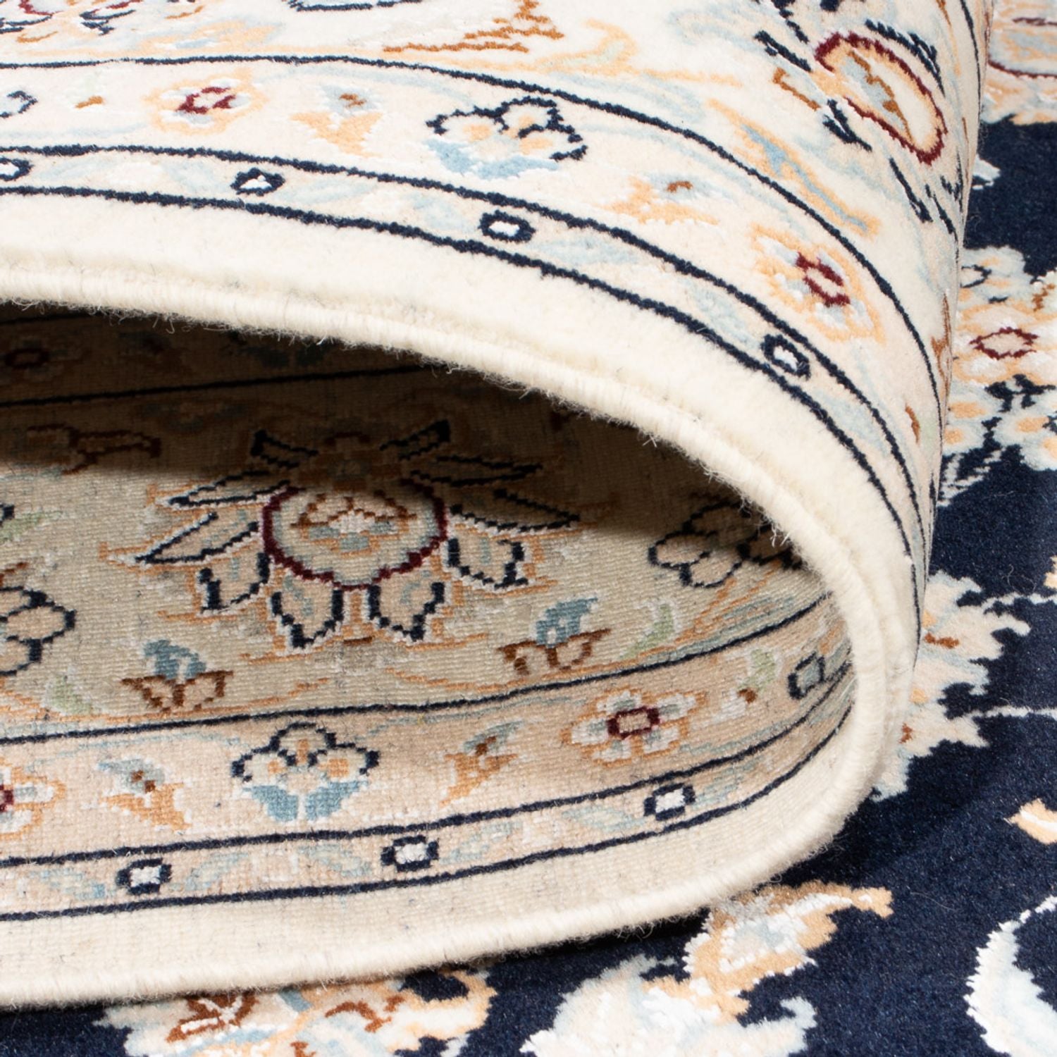 Tappeto Persero - Nain - Premio - 205 x 148 cm - blu scuro