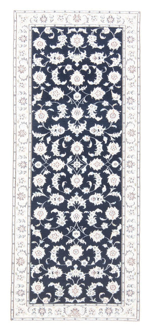 Tappeto corsia Tappeto Persero - Nain - Reale - 194 x 82 cm - blu scuro