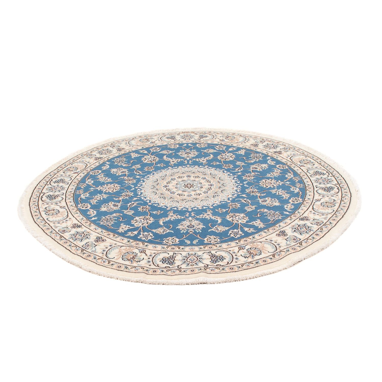 Tappeto Persero - Nain - Premio rotondo  - 152 x 150 cm - blu