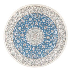 Tappeto Persero - Nain - Premio rotondo  - 157 x 150 cm - blu