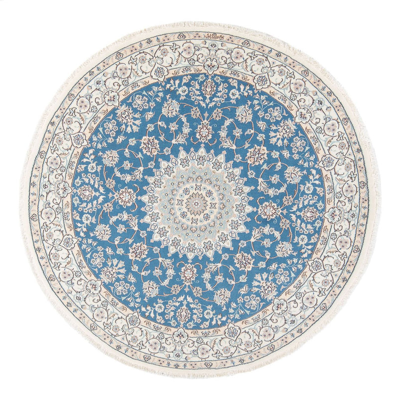 Tappeto Persero - Nain - Premio rotondo  - 157 x 150 cm - blu