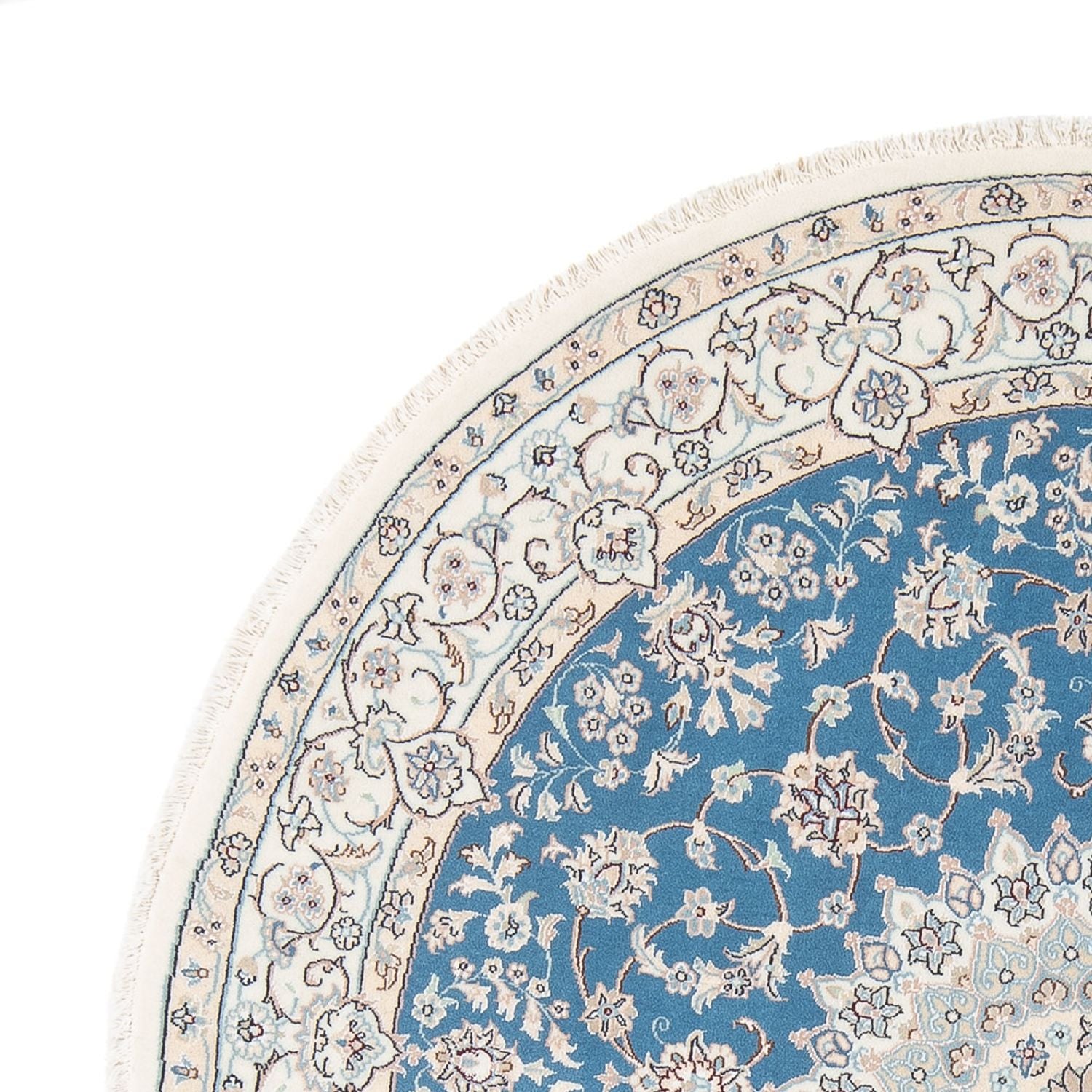 Tappeto Persero - Nain - Premio rotondo  - 157 x 150 cm - blu