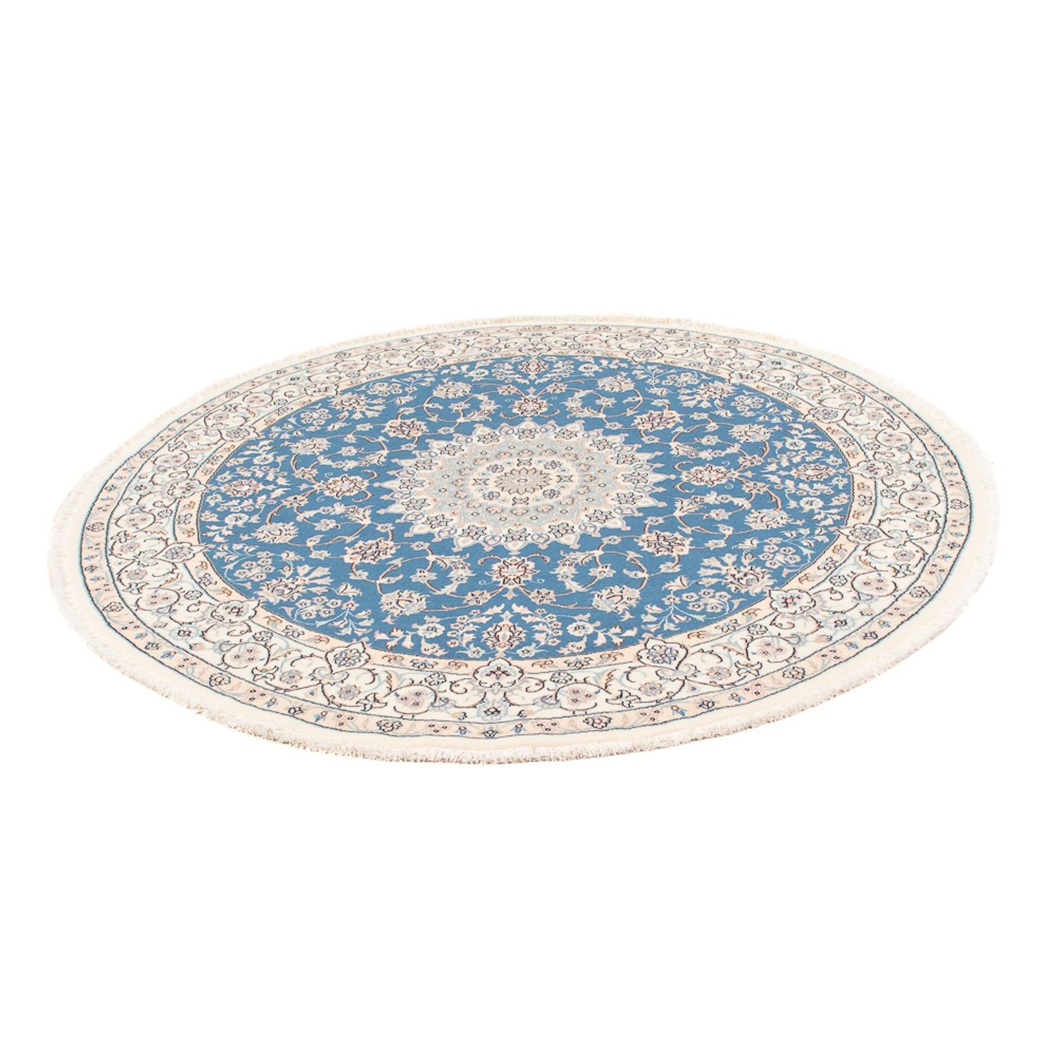 Tappeto Persero - Nain - Premio rotondo  - 157 x 150 cm - blu