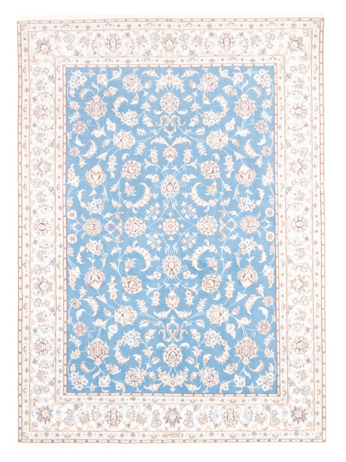 Tappeto Persero - Nain - Reale - 210 x 149 cm - blu chiaro